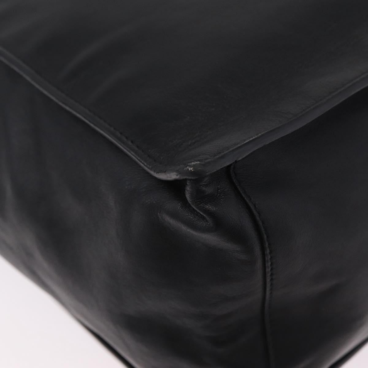 Saint Laurent Rive Gauche Shopper Embossed Leather, Black, Leather, Tote Bag