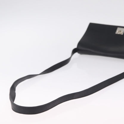 Celine Shoulder Leather, Black, Leather, Shoulder Bag