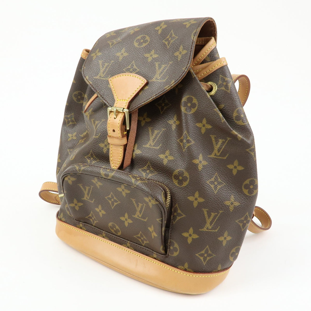 Louis Vuitton Vintage Montsouris Monogram Canvas, Brown, Canvas, Backpack