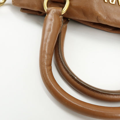 Prada Convertible Belted Satchel Soft Calf, Brown, Leather, Handbag