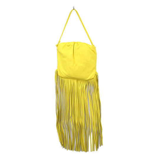 Bottega Veneta The Fringe Leather, Yellow, Leather, Clutch