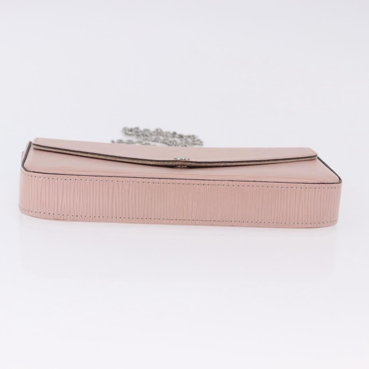 Louis Vuitton Felicie Chain Epi Leather, Pink, Leather, Clutch