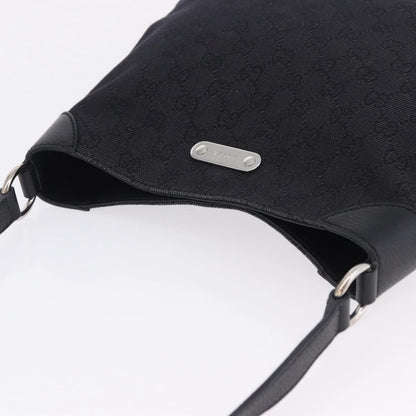 Gucci Original Messenger GG Canvas and leather, Black, Canvas, Shoulder Bag