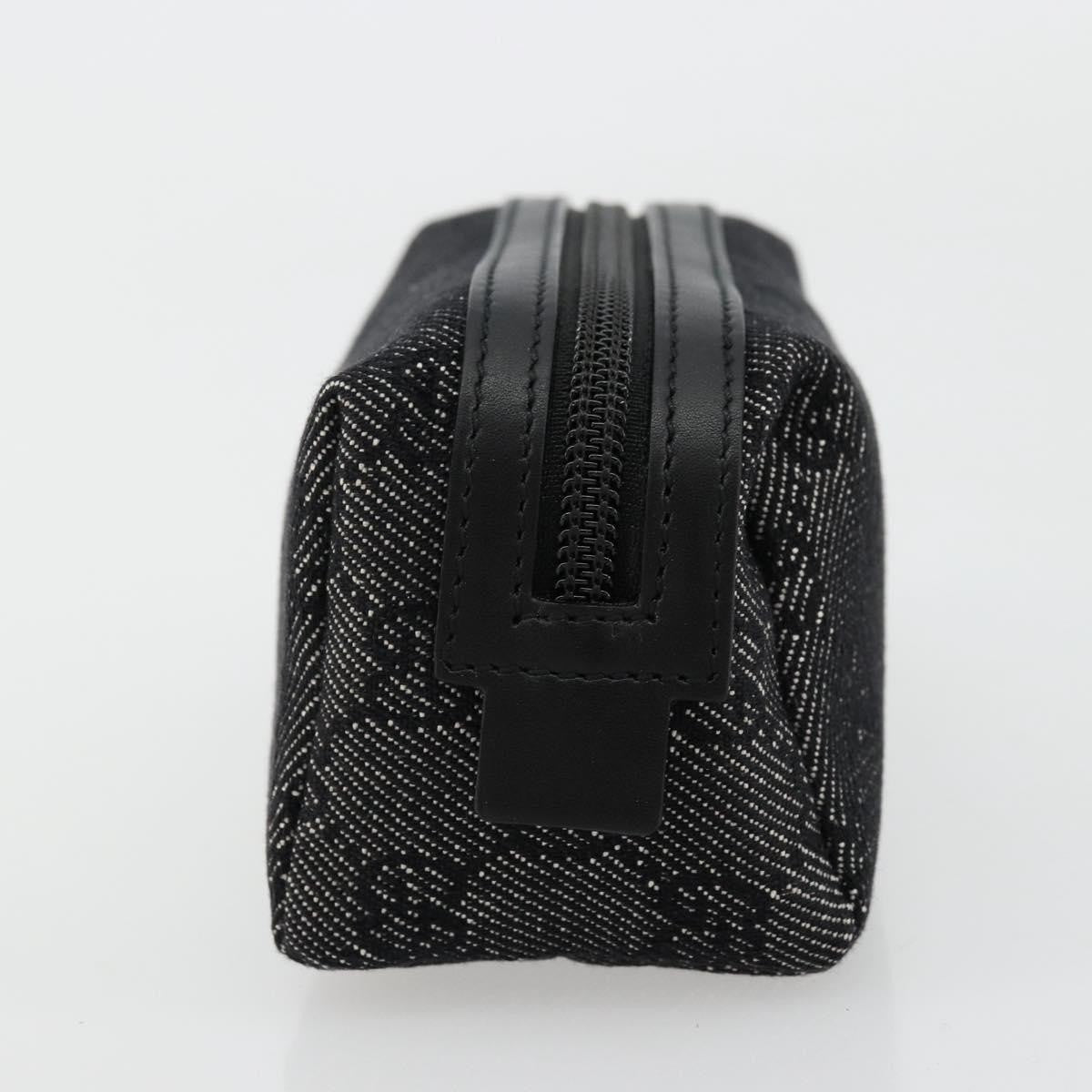 Gucci Zip Pouch GG Coated Canvas, Black, Canvas, Clutch
