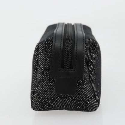Gucci Zip Pouch GG Coated Canvas, Black, Canvas, Clutch