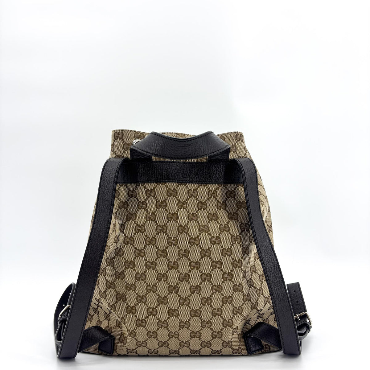 Gucci Drawstring GG Canvas, Black, Canvas, Backpack