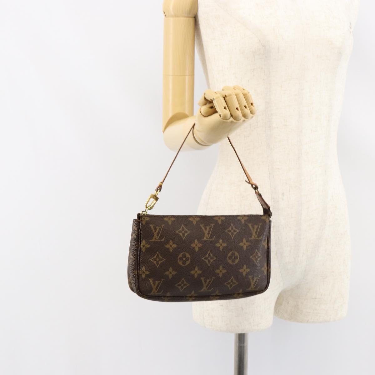 Louis Vuitton Pochette Accessoires Monogram Canvas, BROWN, CANVAS, Clutche & pouche
