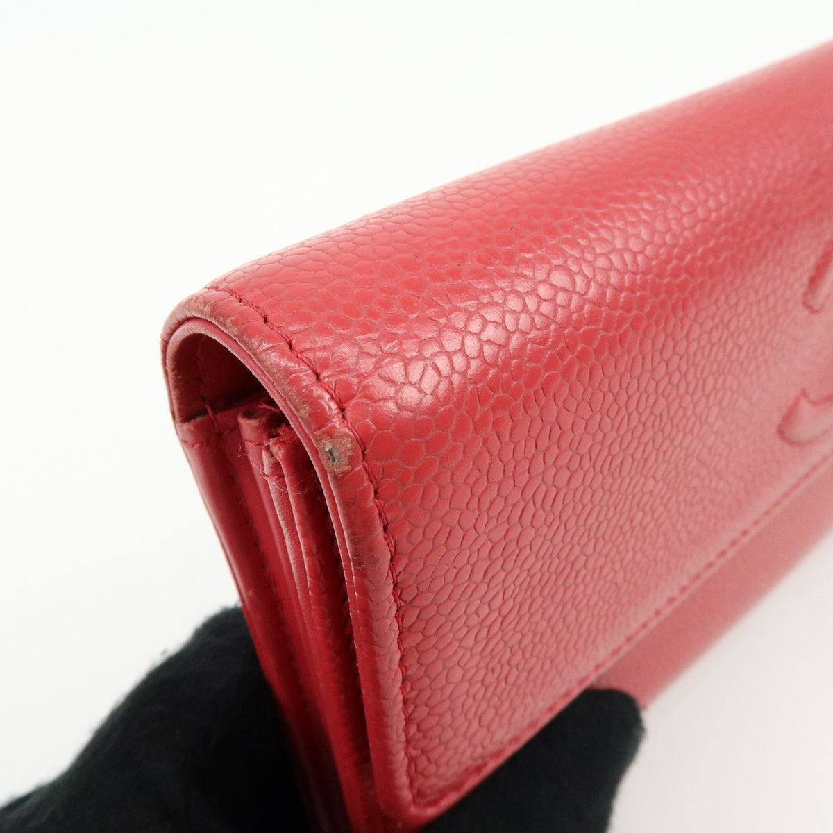 Chanel Timeless CC Flap Caviar, Red, Calfskin, Wallet