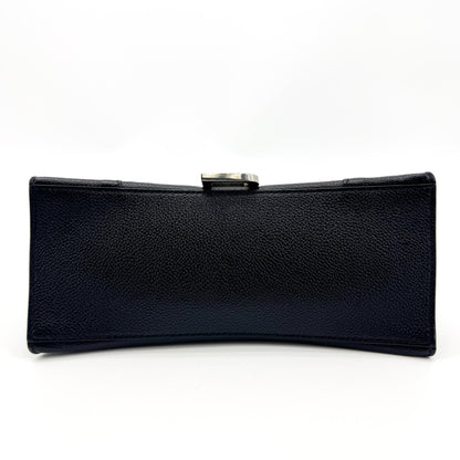 Balenciaga Hourglass Top Handle Leather, Black, Leather, Handbag