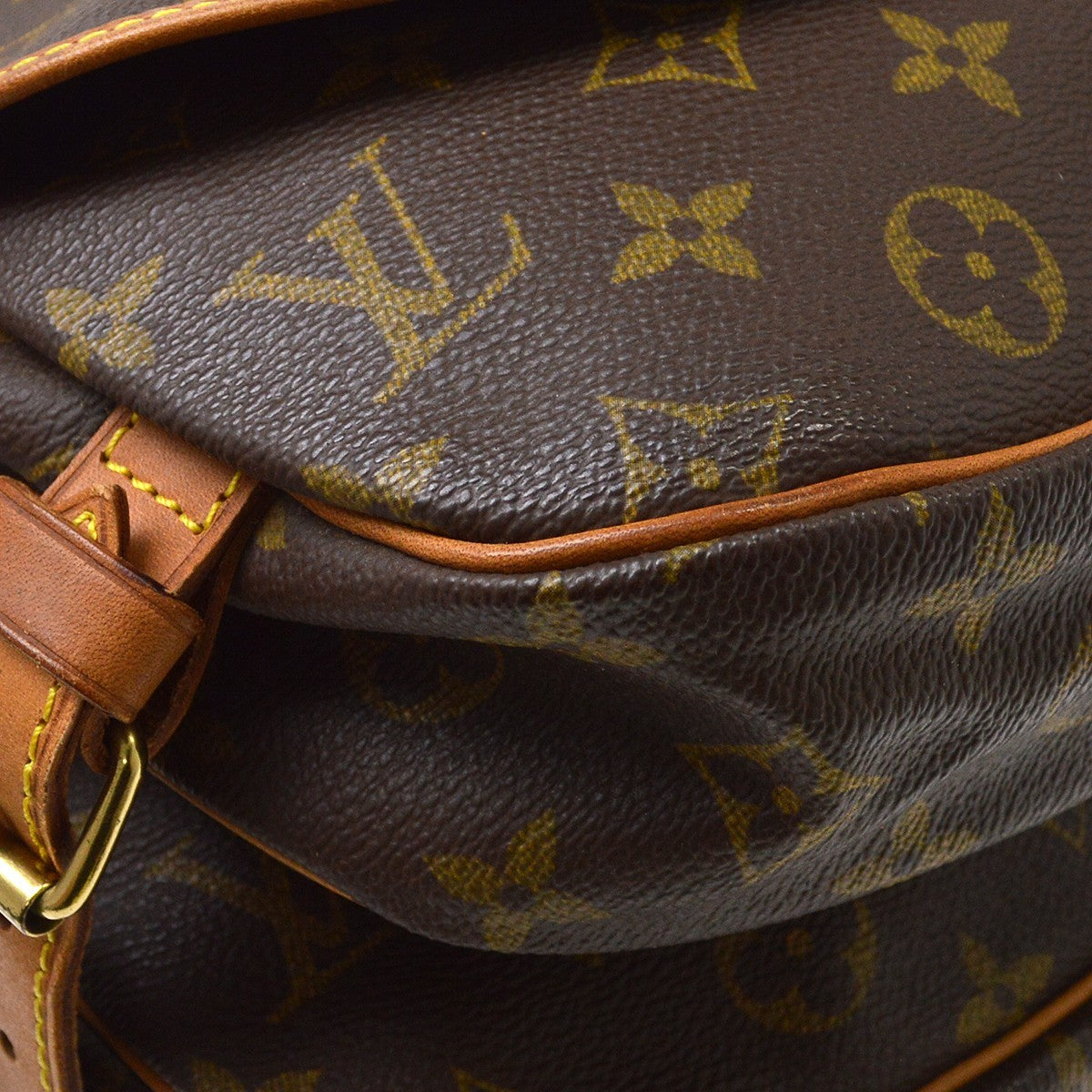 Louis Vuitton Saumur Monogram, Brown, Canvas, Shoulder Bag