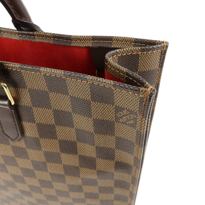 Louis Vuitton Sac Plat Damier, Brown, Canvas, Handbag