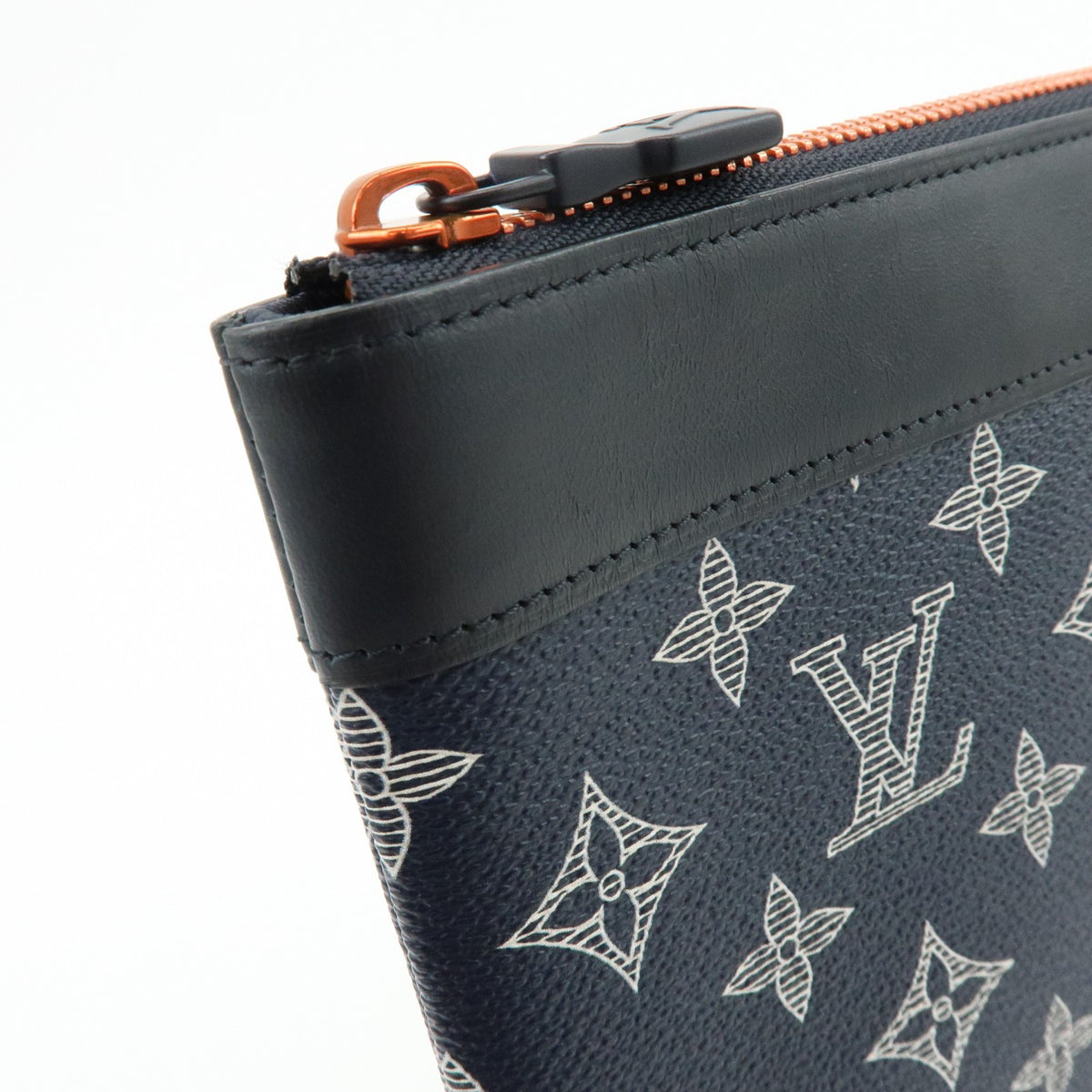 Louis Vuitton Pochette Apollo Limited Edition Upside Down Monogram Ink, Navy, Canvas, Clutch