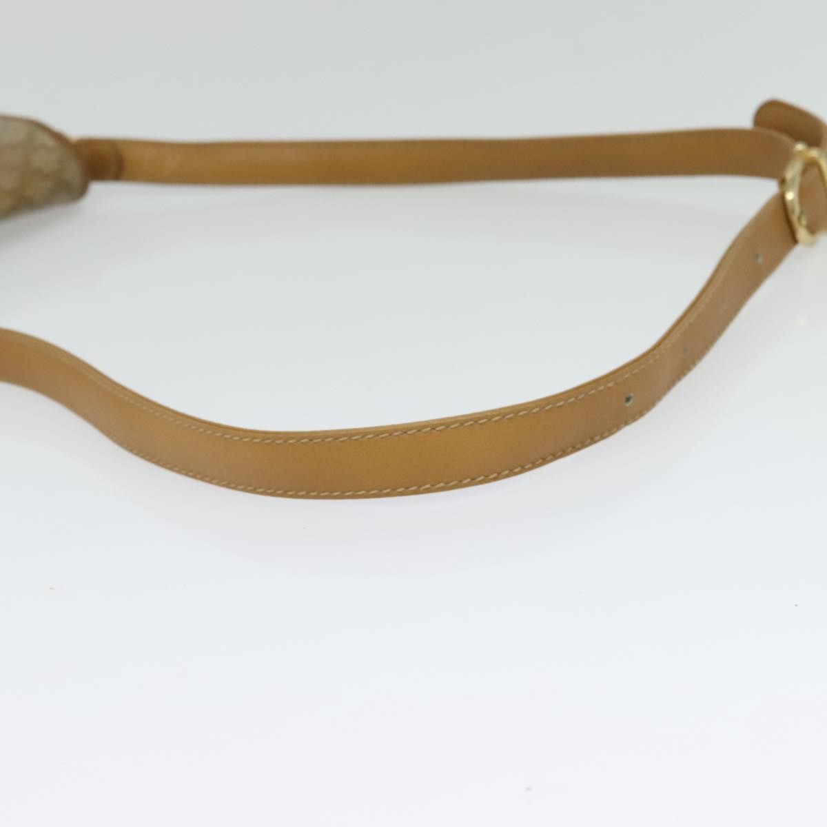Celine Vintage Macadam Canvas and Leather, Beige, Canvas, Shoulder Bag
