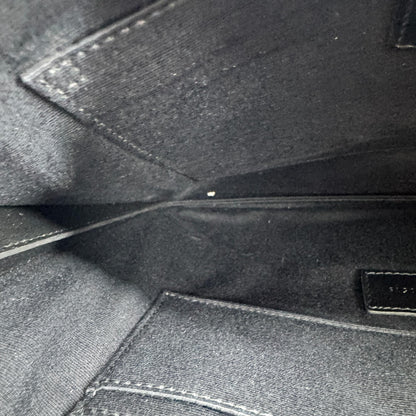 Saint Laurent Classic Monogram Wristlet Leather, Black, Calfskin, Clutch