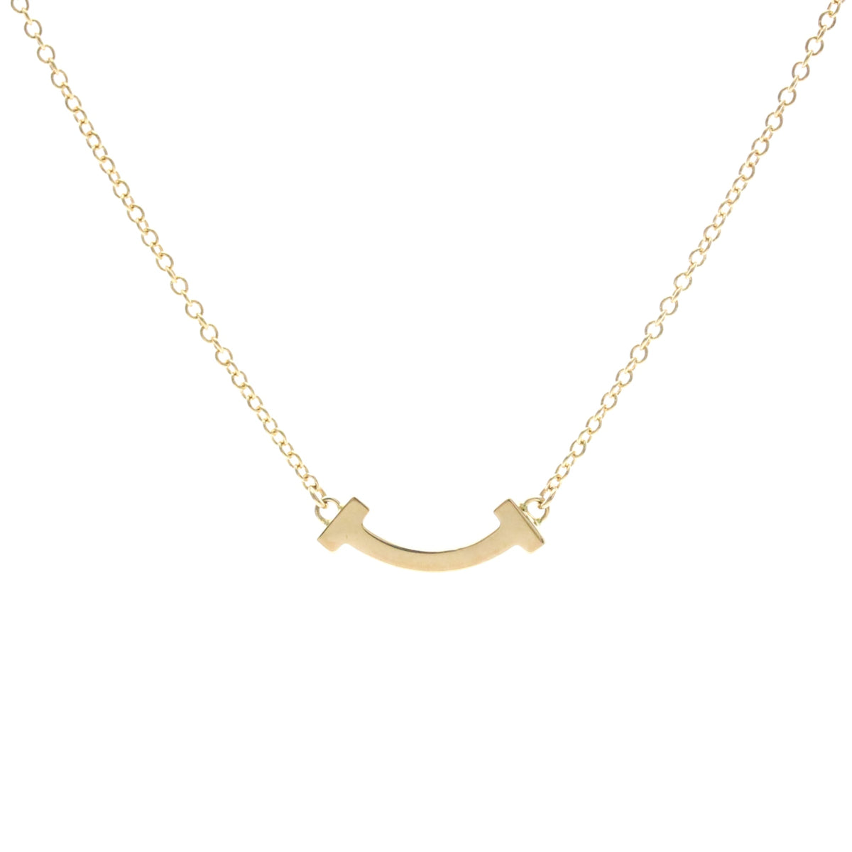 Tiffany & Co. T Smile Pendant 18K Rose Gold, Gold, Pink Gold, Necklace