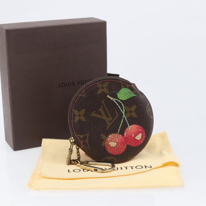 Louis Vuitton Porte Monnaie Coin Purse Limited Edition Monogram Cerises, Brown, Canvas, Clutch