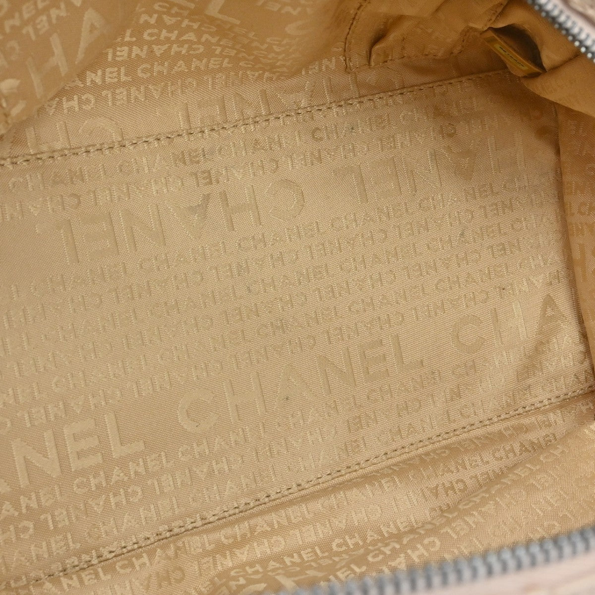 Chanel Square Stitch Quilted Caviar, Beige, Leather, Shoulder Bag