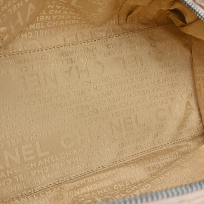 Chanel Square Stitch Quilted Caviar, Beige, Leather, Shoulder Bag
