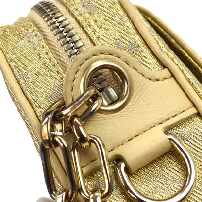 Louis Vuitton McKenna Mini Lin, Gold, Canvas, Shoulder Bag