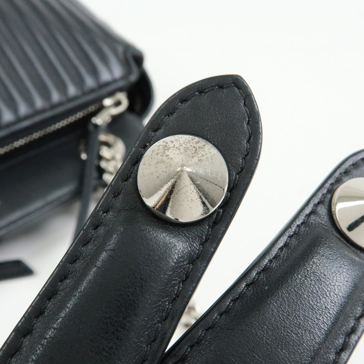 Fendi DotCom Click Quilted Leather, Black, Leather, Shoulder Bag