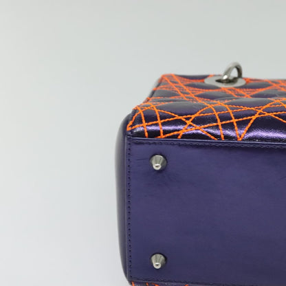Christian Dior Lady Dior, Purple, Leather, Handbag