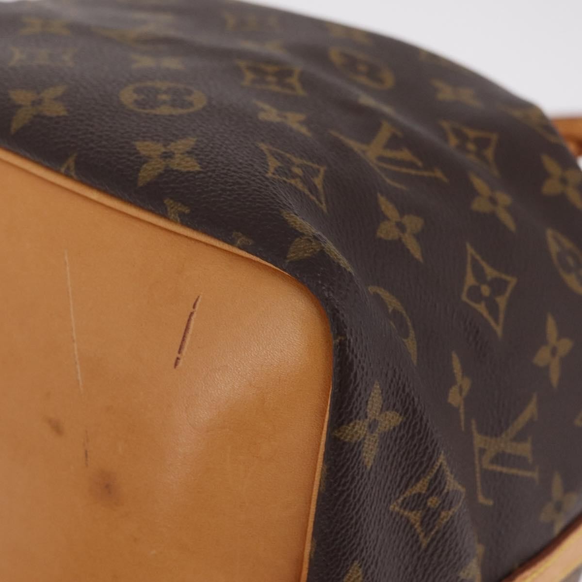 Louis Vuitton Petit Noe Monogram Canvas, Brown, Canvas, Handbag