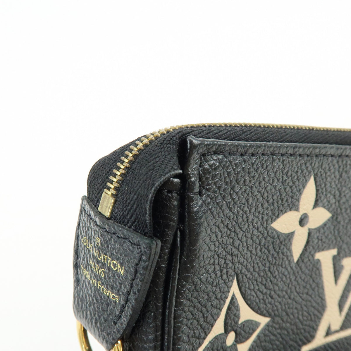 Louis Vuitton Pochette Accessoires Bicolor Monogram Empreinte Giant, Black, Leather, Clutch
