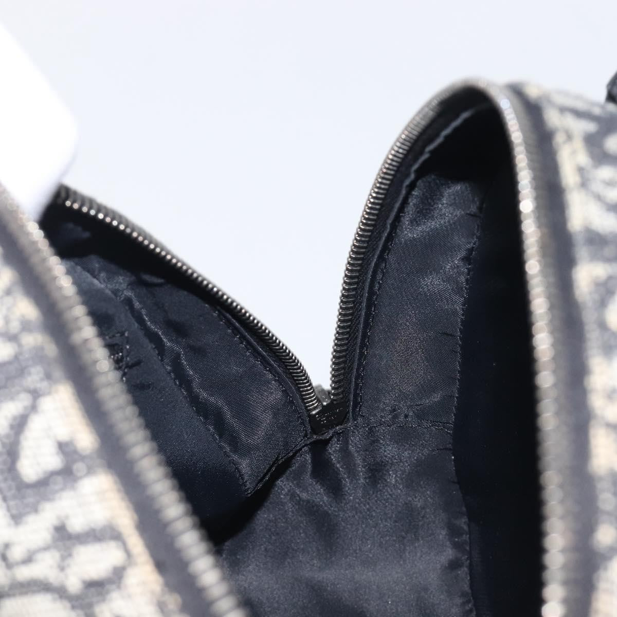 Christian Dior Trotter Double Saddle Canvas, Black, Canvas, Handbag