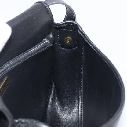 Christian Dior Vintage CD Flap Leather, Black, Leather, Shoulder Bag
