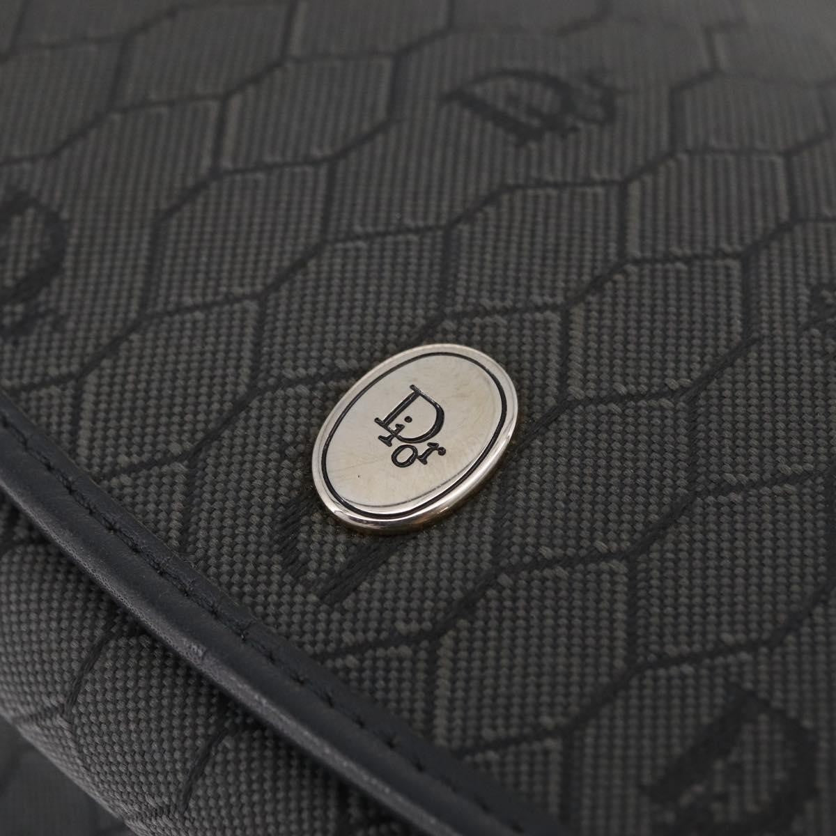 Christian Dior Vintage Honeycomb Canvas, Black, Canvas, Shoulder Bag