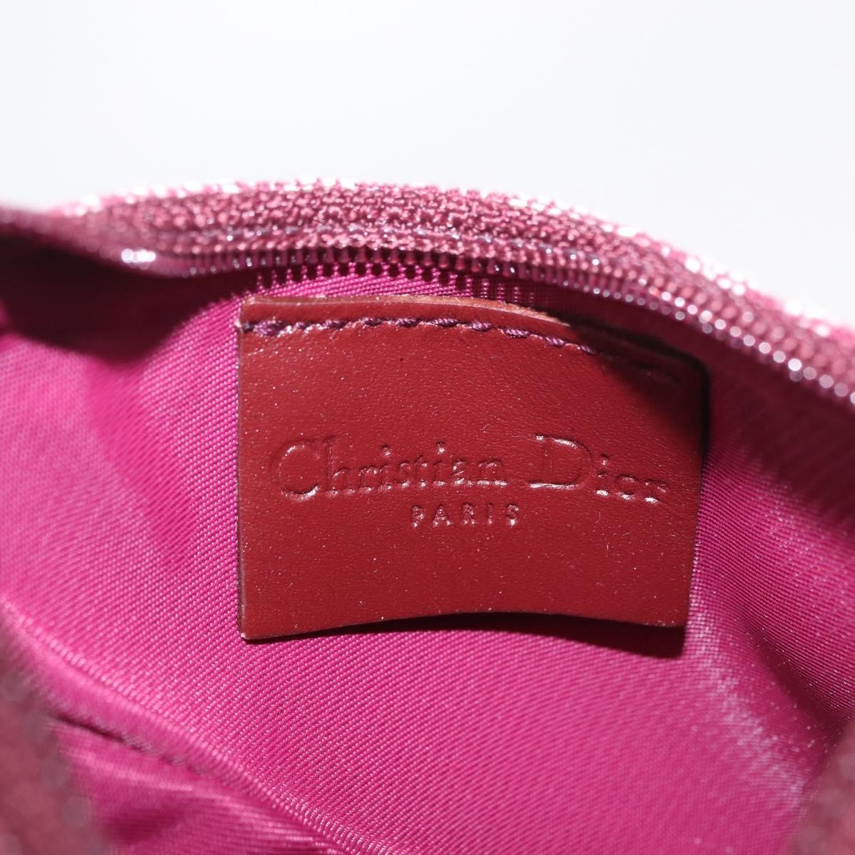 Christian Dior Vintage Saddle Zip Coin Purse Diorissimo Canvas, Red, Canvas, Clutch