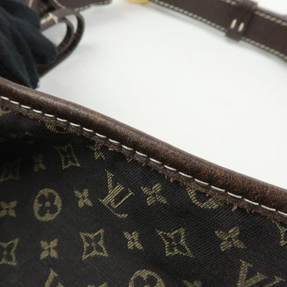 Louis Vuitton Manon Mini Lin, Brown, Canvas, Handbag