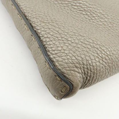 Fendi Selleria Leather, Neutral, Leather, Crossbody Bag