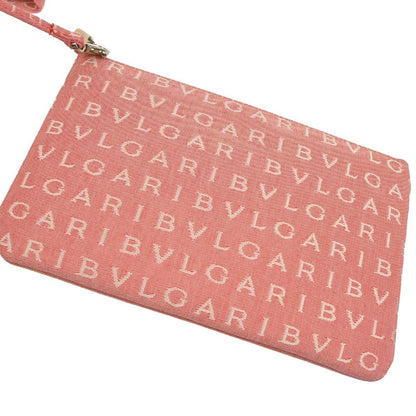 Bvlgari Logomania Canvas, Pink, Canvas, Tote Bag