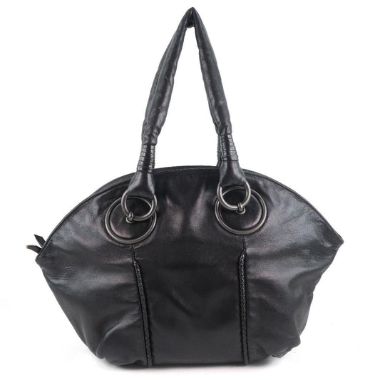Bottega Veneta, Black, Leather, handbag