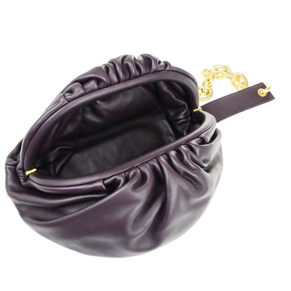 Bottega Veneta The Chain Leather, Burgundy, Leather, Bag