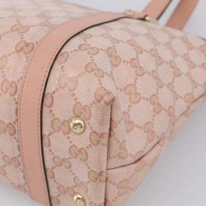Gucci Abbey Zip Tote GG Canvas and Leather, Pink, Canvas, Handbag