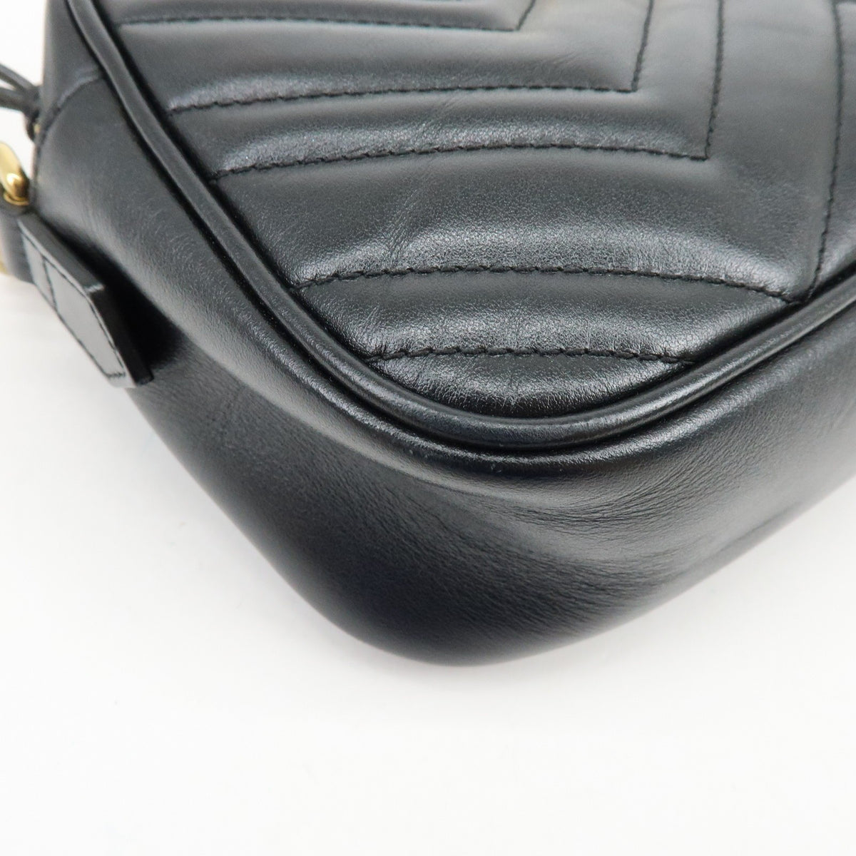 Gucci GG Marmont Matelasse Leather, Black, Leather, Shoulder Bag