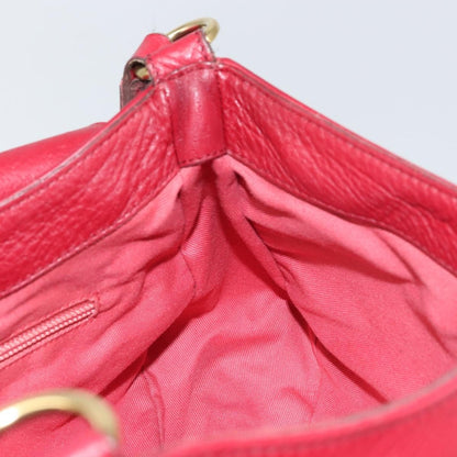 Salvatore Ferragamo Gancini Leather, Red, Leather, Shoulder Bag
