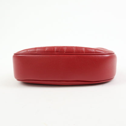 Celine C Charm Camera Quilted Leather, Red, Leather, Handbag