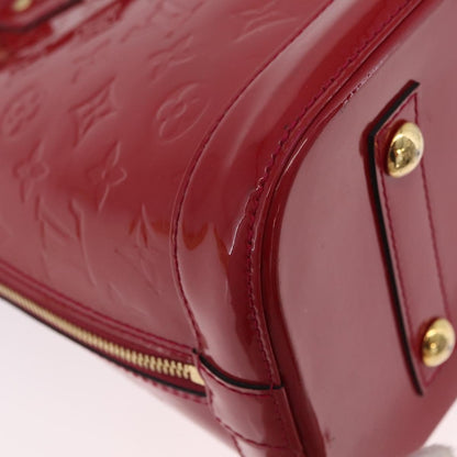 Louis Vuitton Alma Monogram Vernis, Pink, Patent Leather, Handbag