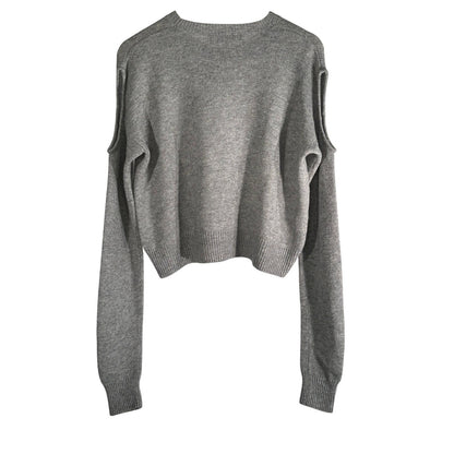 ALEXANDER MCQUEEN Cold Shoulder Wool Sweater