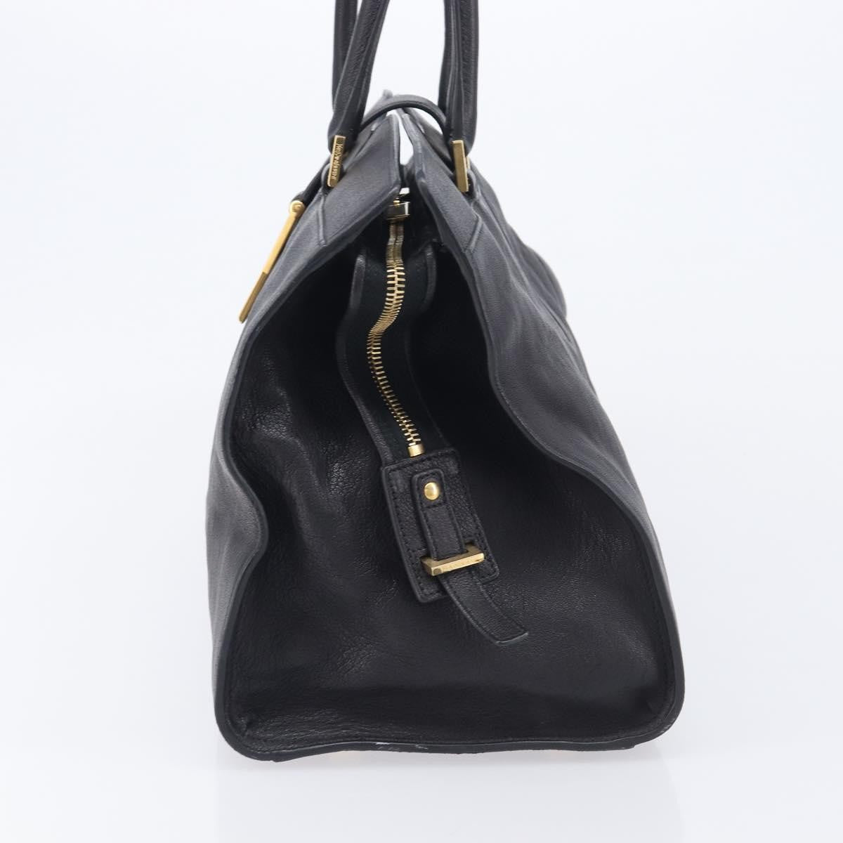 Saint Laurent Classic Y Cabas Leather, Black, Leather, Tote Bag