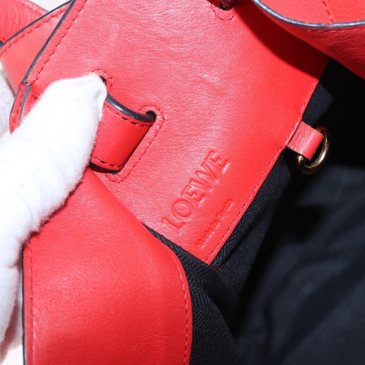 Loewe Hammock Leather, Red, Leather, Handbag