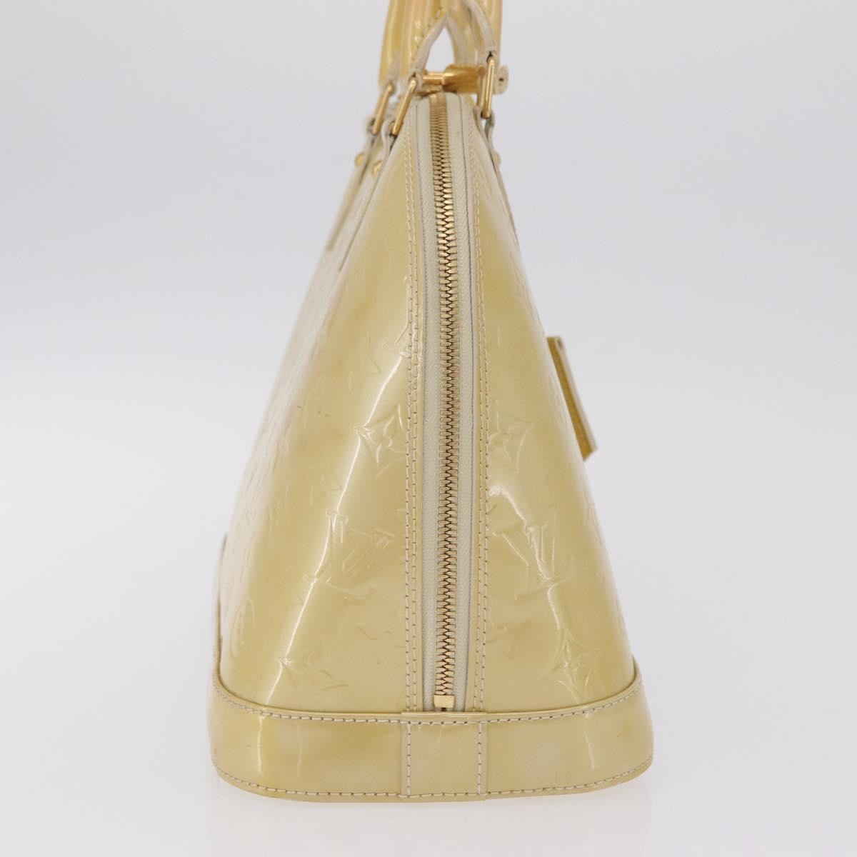 Louis Vuitton Alma Monogram Vernis, Beige, Patent Leather, Handbag