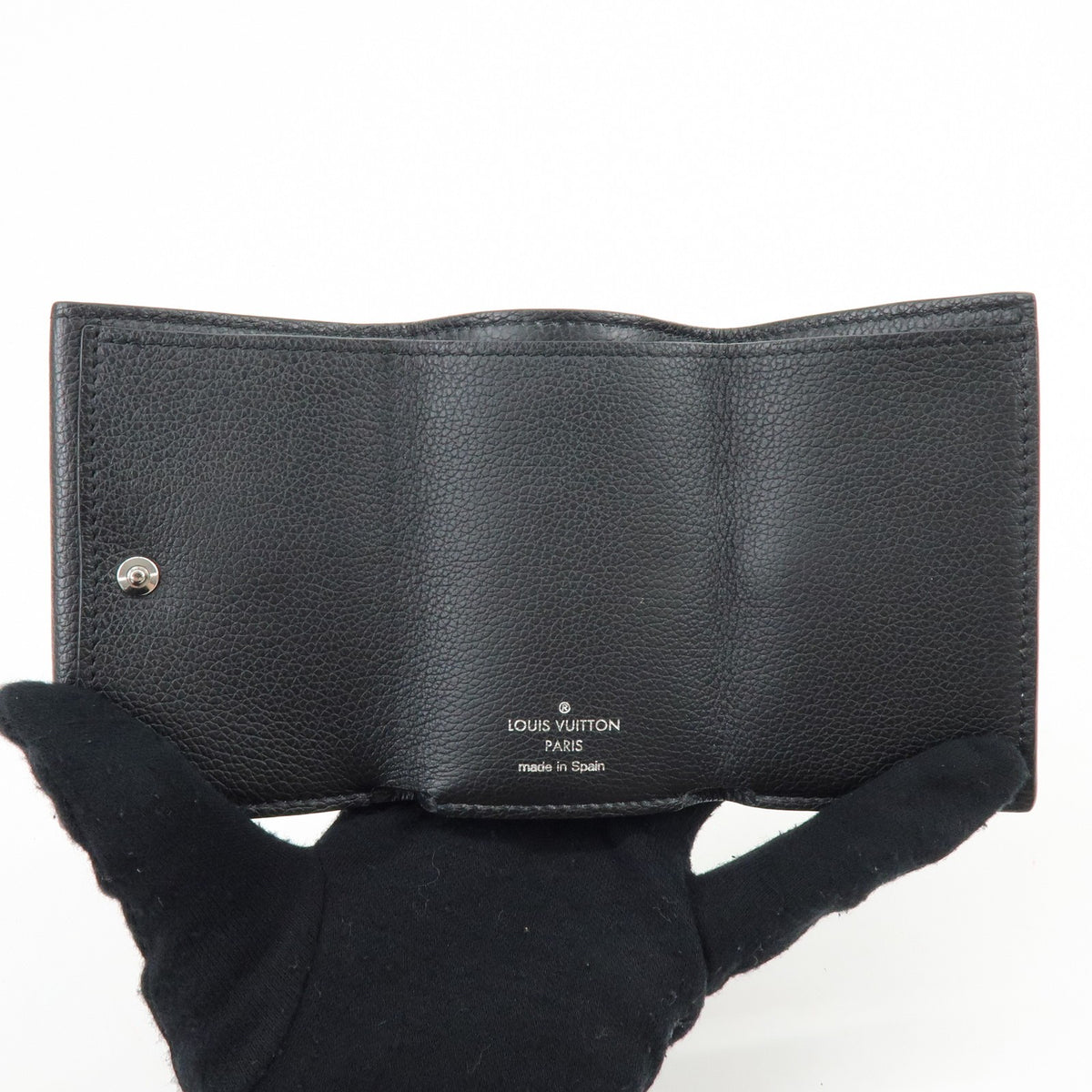 Louis Vuitton Lockmini Leather, Black, Leather, Wallet
