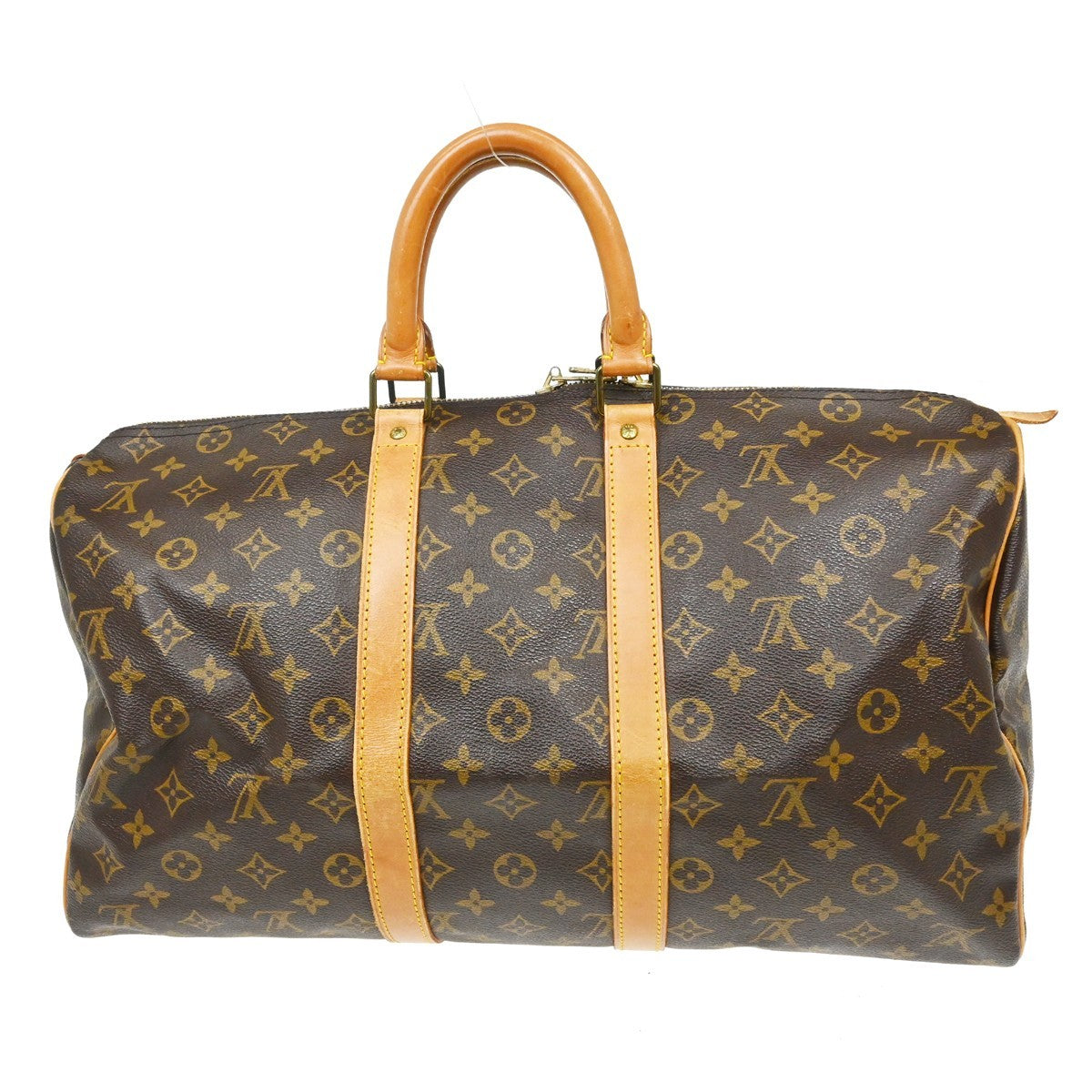 Louis Vuitton Keepall Monogram, Brown, Canvas, Travel Bag