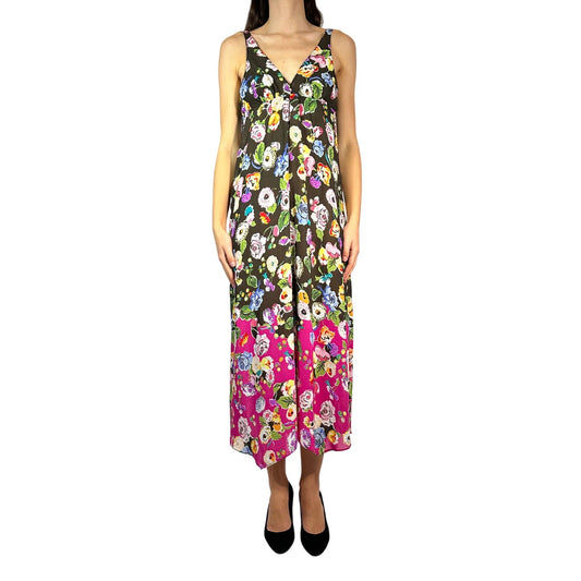 OSCAR DE LA RENTA Pink Label Floral Slip Dress
