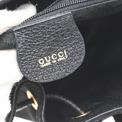 Gucci Vintage Bamboo Suede, Black, Suede, Backpack