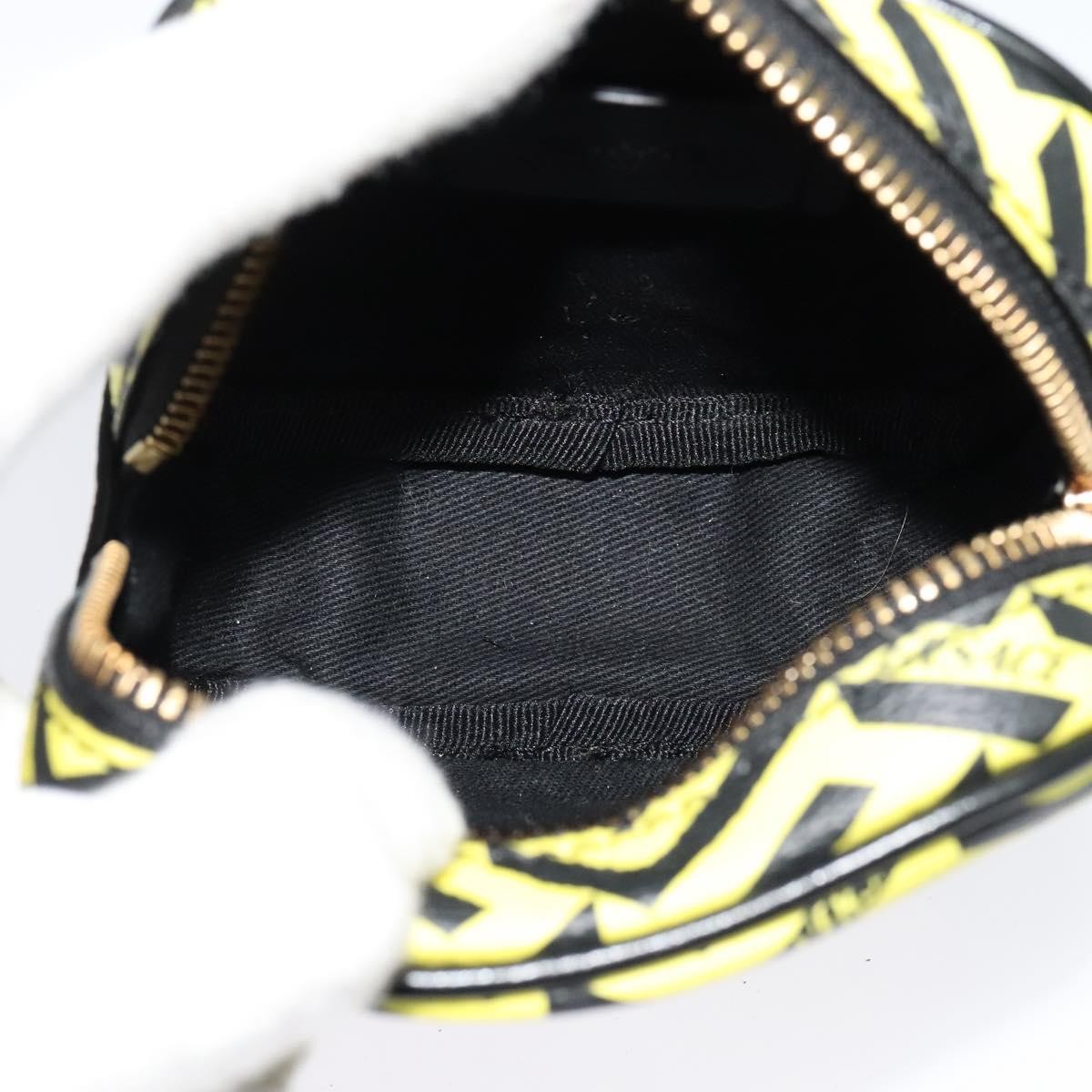 Versace Vintage Clutch Leather, Yellow, PVC, Clutch